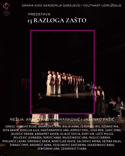 Read more about the article 03.12. u 20:00h – “13 razloga zašto” na sceni Kamernog teatra 55